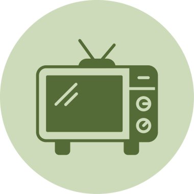 televizyon web simgesi, vektör çizim 