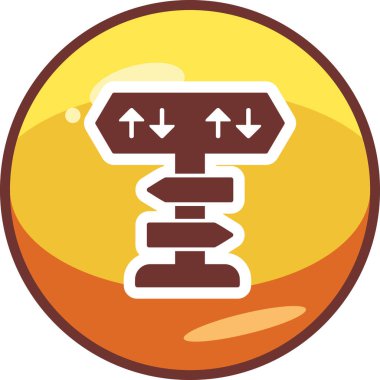 yönler web simgesi basit tasarım 