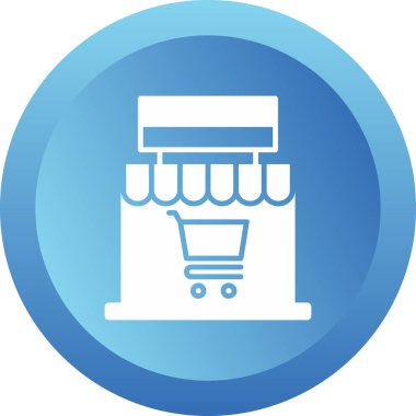 Alışveriş. Web simgesi basit illüstrasyon 