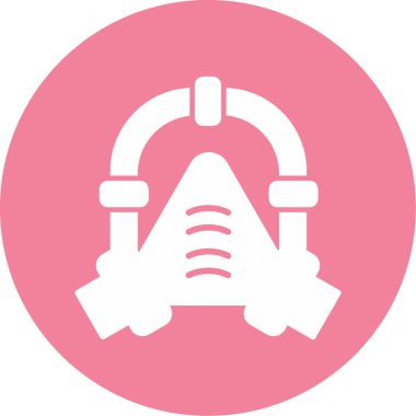 Modern Respirator simgesinin vektör illüstrasyonu       