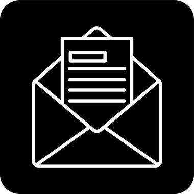 E- posta İş Teklif simgesi vektör illüstrasyonu