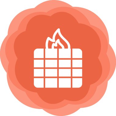 Firewall web simgesi basit illüstrasyon