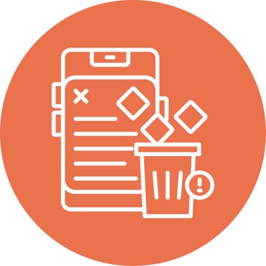 Kurulumu Geri Al - akıllı telefon ve çöp simgesi