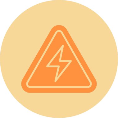 Elektrik Tehlike simgesinin vektör çizimi 