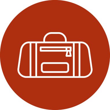 Spor çantası simgesi, vektör illüstrasyonu