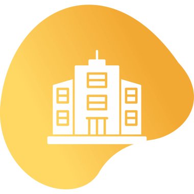 Bina. Web simgesi basit illüstrasyon 