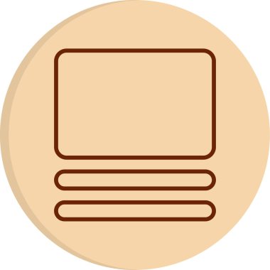 Dikdörtgen. Web simgesi basit illüstrasyon