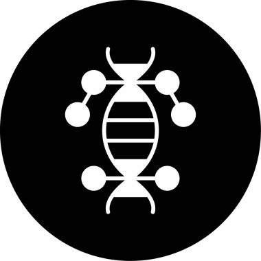 DNA ikonu vektör illüstrasyonu. Genetik        