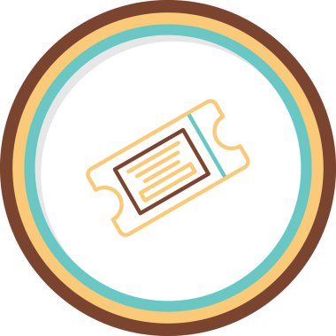 Bilet. Web simgesi basit illüstrasyon
