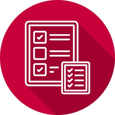 Kontrol listesi. Web simgesi basit illüstrasyon 