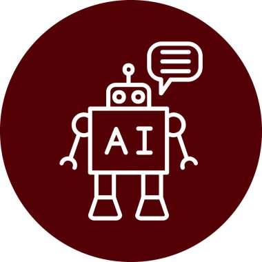  Chatbot simgesi, vektör illüstrasyonu basit tasarım