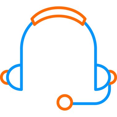 Kulaklık. Web simgesi basit illüstrasyon