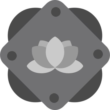 lotus. Web simgesi basit illüstrasyon