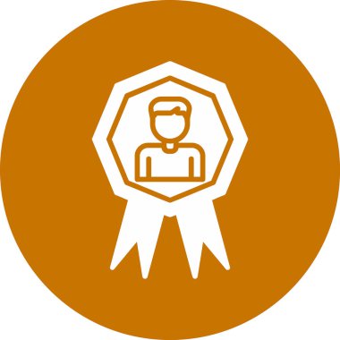 Ayın Çalışanı simgesinin vektör illüstrasyonu