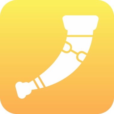 Boynuz. Web simgesi basit illüstrasyon