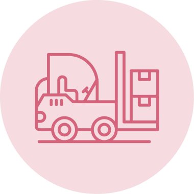 Modern Forklift simgesinin vektör çizimi         