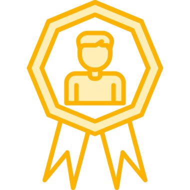 Ayın Çalışanı simgesinin vektör illüstrasyonu