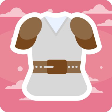 Gömlek simgesi, vektör illüstrasyonu basit tasarım