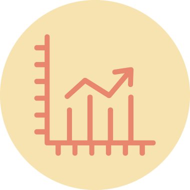 Büyüme grafiği Web simgesi basit illüstrasyon