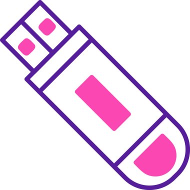 Flash disk simgesi, vektör illüstrasyon tasarımı