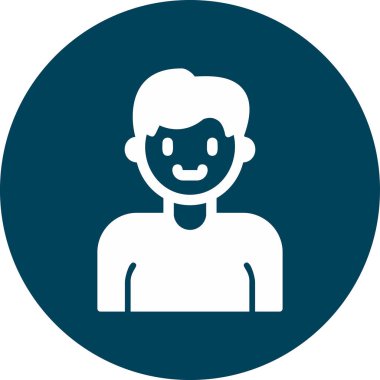 İnsan avatar web simgesi basit illüstrasyon 