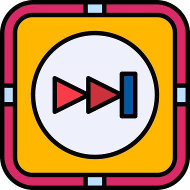 İleri düğme ikon vektör şablonunu atla