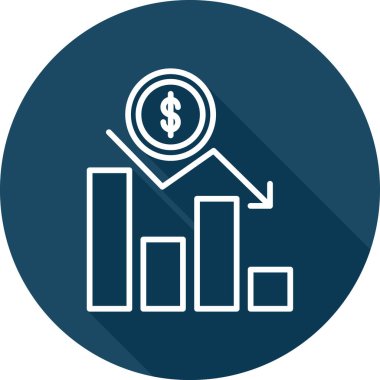 Kayıp grafik simgesi basit tasarımı 