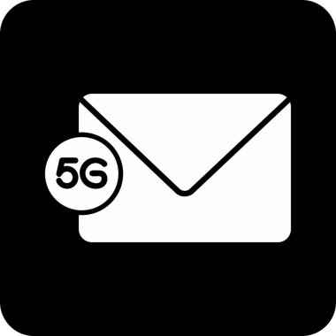 5g E- posta web simgesi vektör çizimi 
