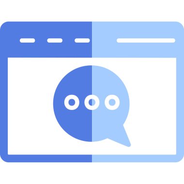 Web sohbet renk çizgisi vektörü simgesi 