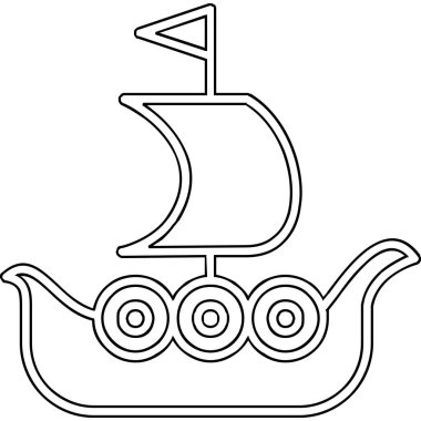 Gemi simgesi web basit illüstrasyon