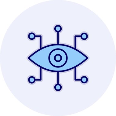 Siber göz. Web simgesi basit illüstrasyon