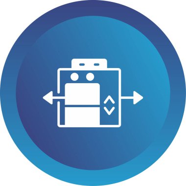 Asansör web simgesi, vektör illüstrasyonu