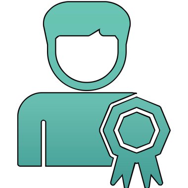 En İyi Çalışan simgesi vektör illüstrasyonu 