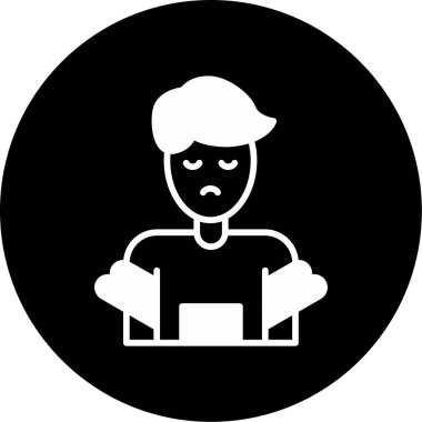 Kolları havada yüzen adam, vektör illüstrasyonu basit tasarım