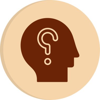 düşünce simgesi, modern vektör illüstrasyon tasarımı 