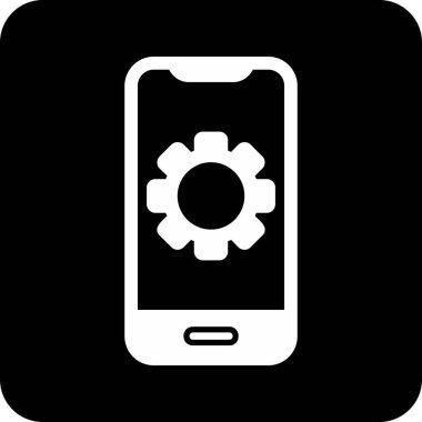 akıllı telefon ayarlama web simgesi vektör çizimi 