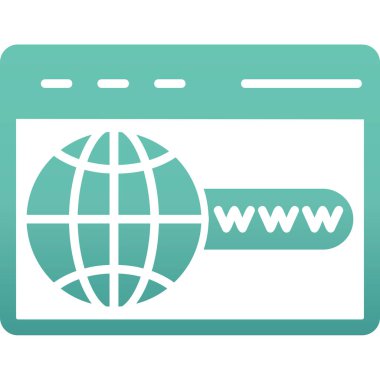 İnternet web simgesi basit vektör illüstrasyonu 