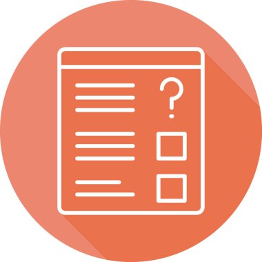 Quiz web simgesi vektör illüstrasyonu