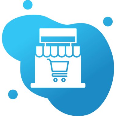 Alışveriş. Web simgesi basit illüstrasyon 