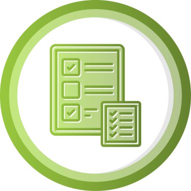 Kontrol listesi. Web simgesi basit illüstrasyon 