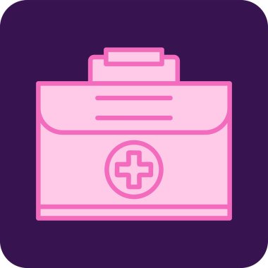 Tıbbi durum web simgesi, vektör illüstrasyonu 