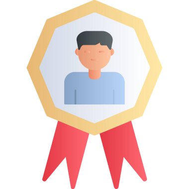 Ayın Çalışanı simgesinin vektör illüstrasyonu