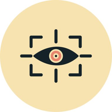 vizyon web simgesi, vektör illüstrasyonu 