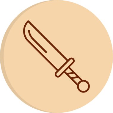 Hançer. Web simgesi basit illüstrasyon 