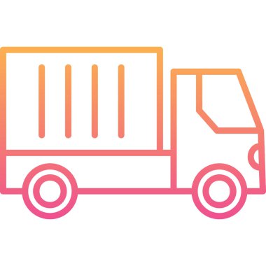 kamyon simgesi, vektör illüstrasyon tasarımı 