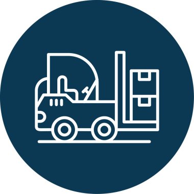 Modern Forklift simgesinin vektör çizimi         