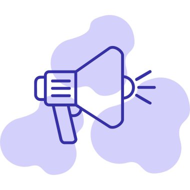 megafon web simgesi, vektör çizim 