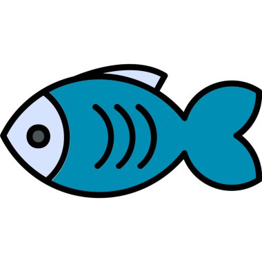 Balık. Web simgesi basit illüstrasyon 