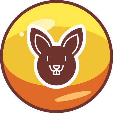 Tavşan. Web simgesi basit illüstrasyon 