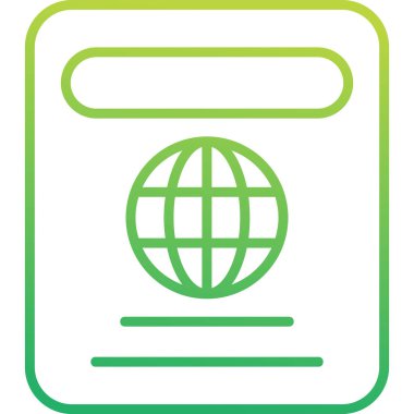 Modern Pasaport Kontrol simgesinin vektör çizimi           